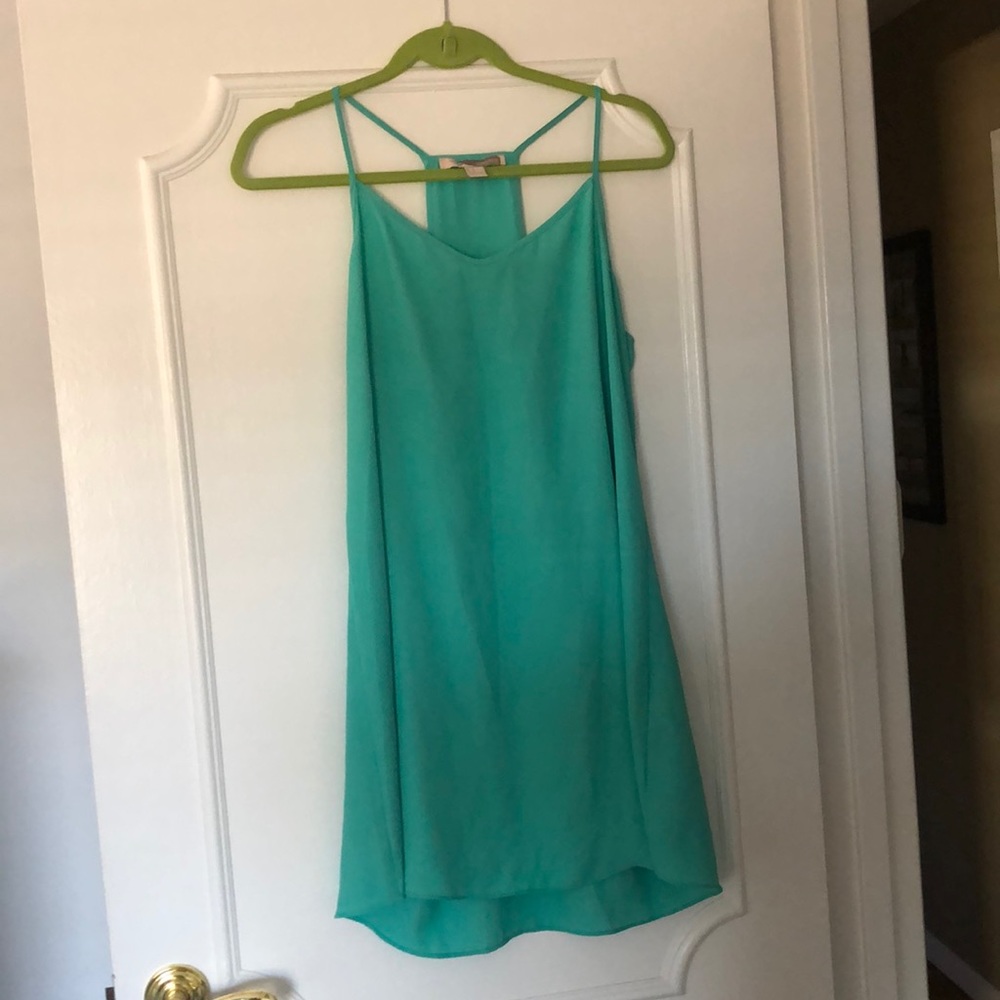 Teal Racer back style dress